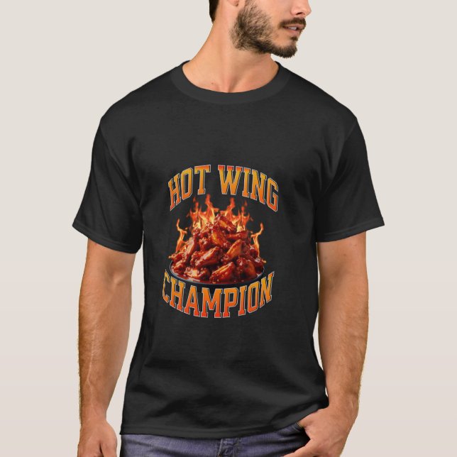 Hetaste Buffalo Kycklingvinge Mästare T Shirt (Framsida)