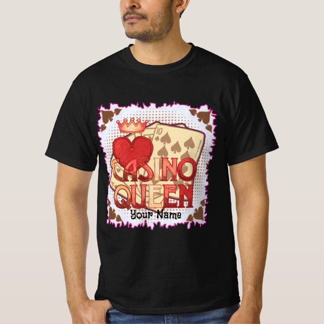 Hetaste Casino Drottning T Shirt (Framsida)