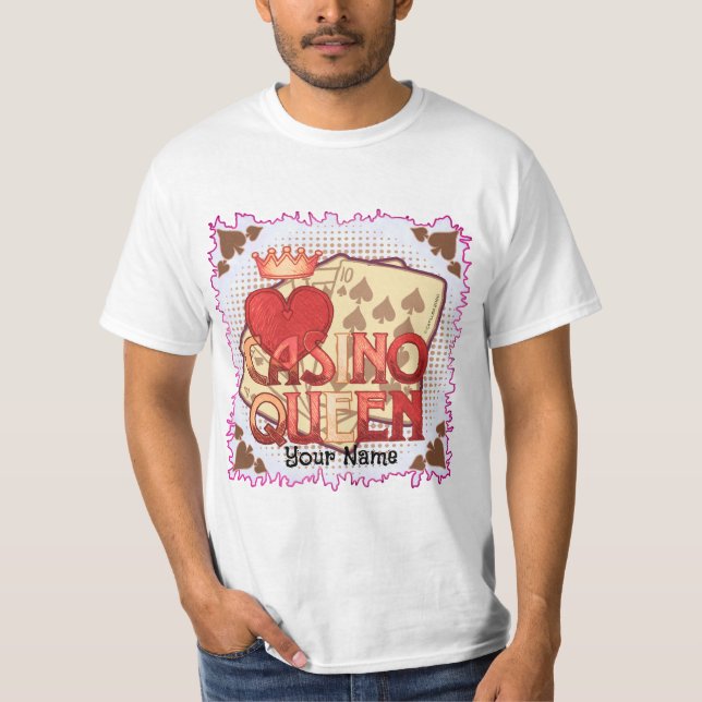 Hetaste Casino Queen T Shirt (Framsida)