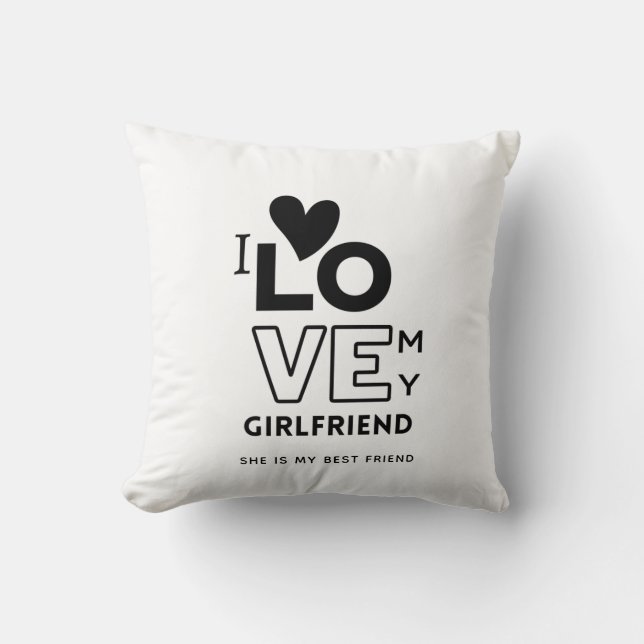 HETASTE Flickvän Alert! Jag älskar min GF Award TE Kudde (Framsida)