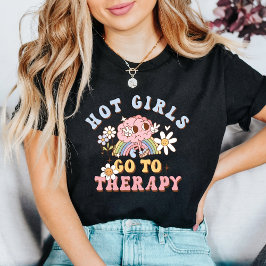 Hetaste Tjejer Går i Terapi Mental Hälsa T Shirt