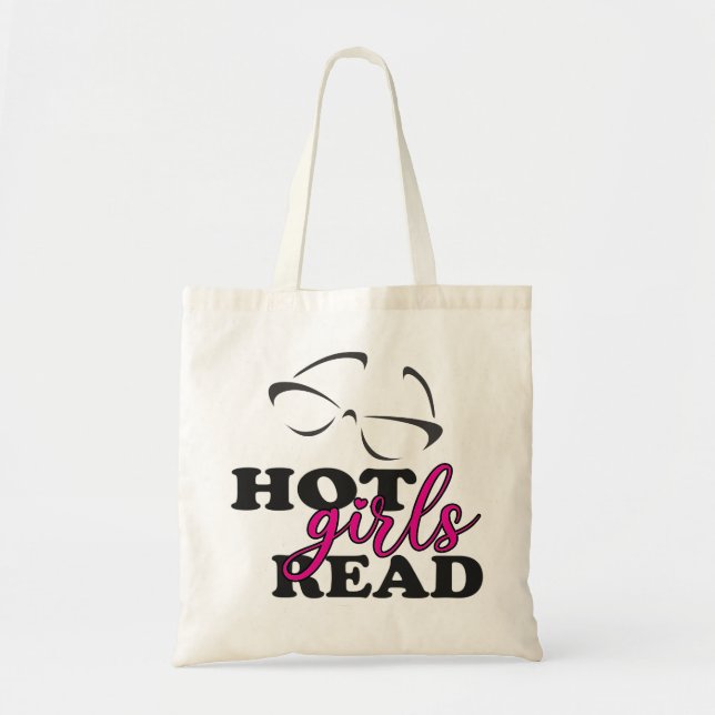 Hetaste tjejer läser Totebag Tygkasse (Framsidan)