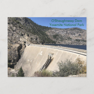 Hetch Hetchy's O'Shaughnessy Dam in Yosemite Vykort