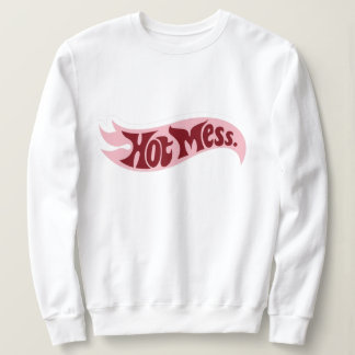 Hetcha Tröja | Retro Flamma Grafisk Crewneck
