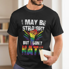 Hetero allierad regnbågsstolthet supporter t shirt