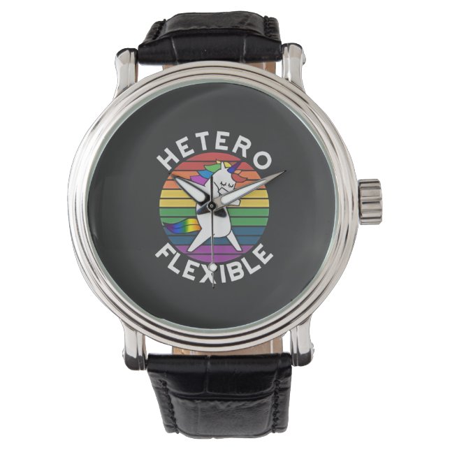 Hetero Flexible HGBT Lesbisk Gay bisexual Trans Armbandsur (Framsida)