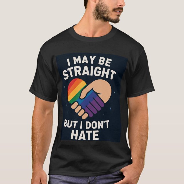 Hetero men inte hatfull Pride allierad tröja (Framsida)