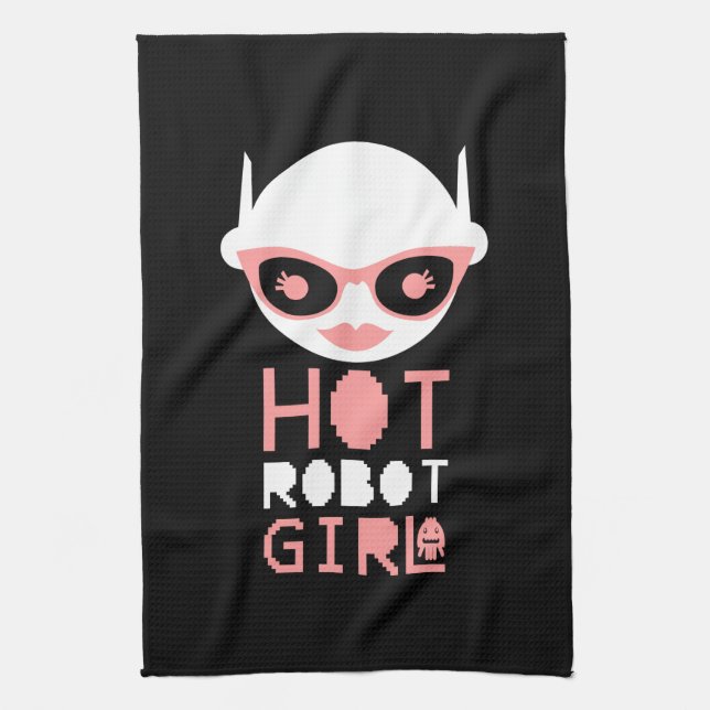 Hetero robotflicka kökshandduk (Vertikal)
