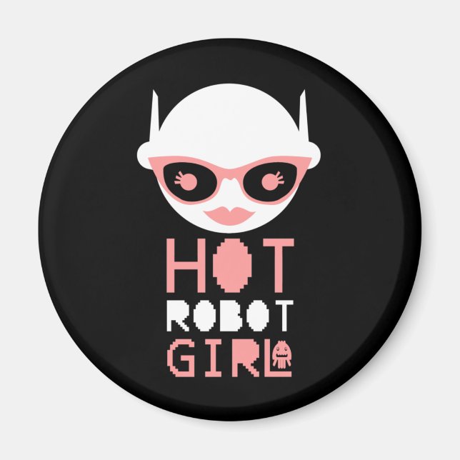 Hetero robotflicka magnet (Framsidan)