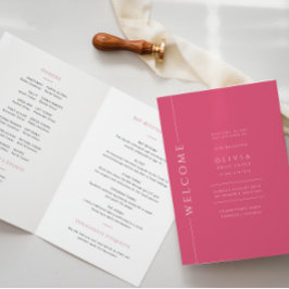 Hetero Rosa Bat Mitzvah Viklet Programhäfte Program