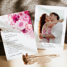 Hetero Rosa Blommig Foto Bak Bröllop