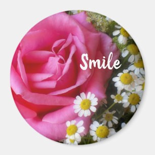Hetero Rosa Fotografi och Vita Prästkragar Magnet