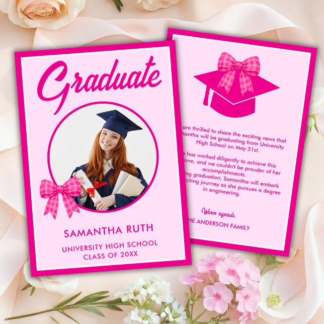 Hetero Rosa Gingham Slöja Foto Examen Meddelande (Skapare uppladdad)