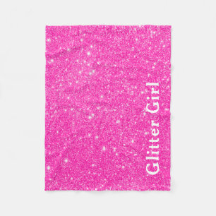 Hetero Rosa Glitter Flicka Visa Dina Glamorösa Gni Fleecefilt