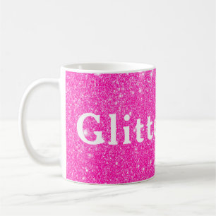 Hetero Rosa Glitter Flicka Visa Dina Glamorösa Gni Kaffemugg