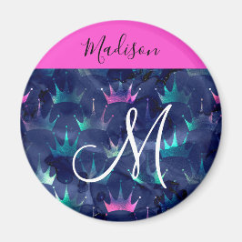 Hetero rosa glitter gnist Glitter sjöjungfru krono Magnet