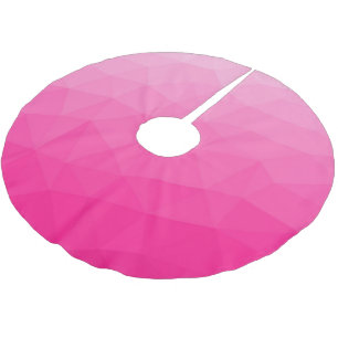 Hetero rosa Gradient Geometriskt nätmönster Julgransmatta Borstad Polyester