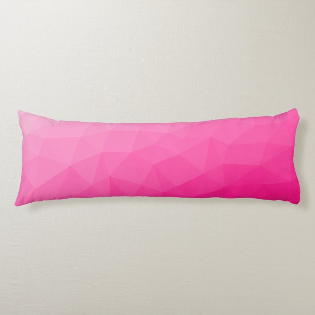 Hetero rosa Gradient Geometriskt nätmönster Kroppskudde (Framsidan)