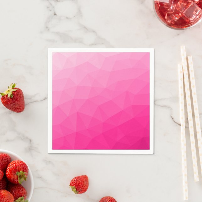 Hetero rosa gradient geometriskt nätmönster pappersservett (Insitu)