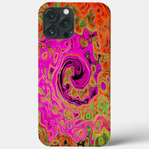 Hetero rosa groovy abstrakt retro flytande virvel