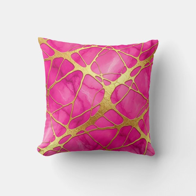 Hetero rosa + guld Modern lyx marmor kastkudde Kudde (Framsida)