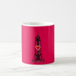 Hetero Rosa Hjärtat Empire State Building Mugg