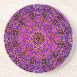 Hetero Rosa Mandala Kalejdoskopiskt Motiv Underlägg