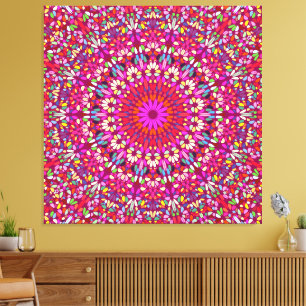 Hetero Rosa Mandala – Premium Insvept Canvas Radia