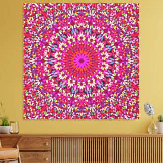 Hetero Rosa Mandala – Premium Insvept Canvas Radia