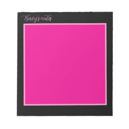 Hetero Rosa & Modern Svart Elegans Anteckningsblock