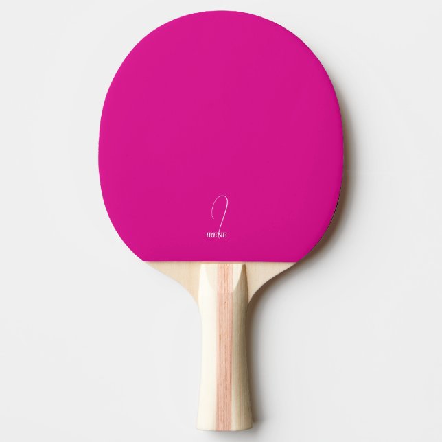 Hetero rosa monogrammerad pingisracket (Framsidan)