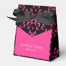 Hetero rosa och svart virvel gotisk bröllop presentaskar