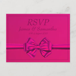Hetero Rosa Satinband – RSVP Inbjudan Vykort