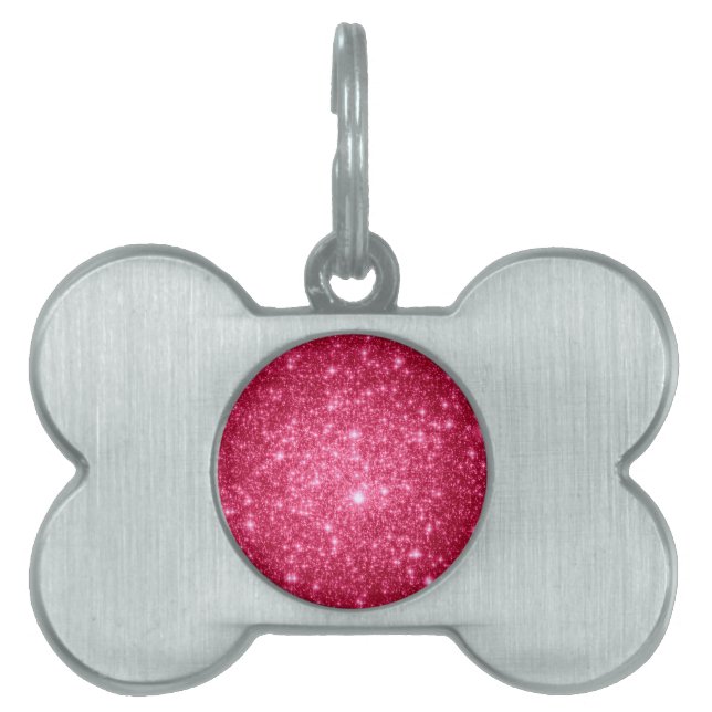 Hetero Rosa Stjärnor Namnbricka Husdjur (Framsidan)