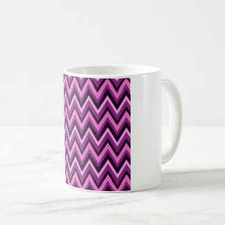 Hetero Rosa & Svart Chevron – Elektriskt Sicksack- Kaffemugg