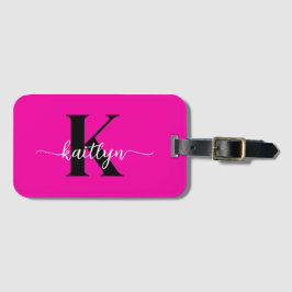 Hetero Rosa Svart Monogram Bagagebricka