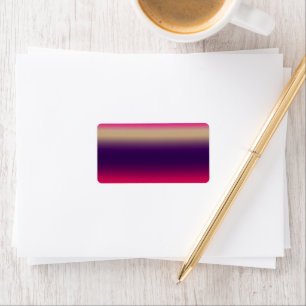 Hetero rosa till lila ombré-design adressetikett