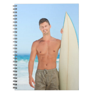 Hetero sexig surfarkyte manlig muskelknutte macho anteckningsbok