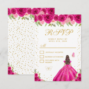 Heteroj Rödlött Brunett Hår Prinsessa Sweet Sixtee OSA Kort