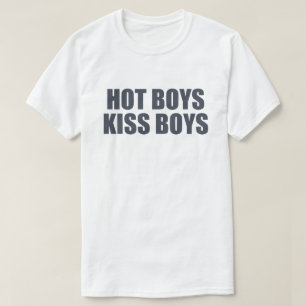 Heterojämts Kissar Pojkar HBTQ+ Pride Kläder D T Shirt