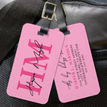 Heterojubb Rosa Flicka Monogram