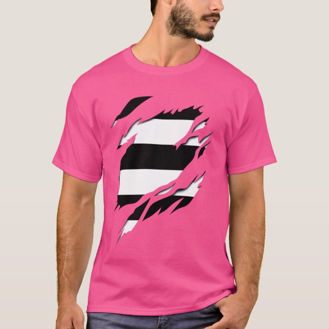 Heterosexuell 3D-Pride för 3D-effekt, HBT-Flagga T Shirt (Framsida)