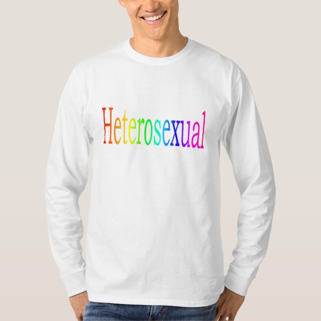 Heterosexuell regnbåge t shirt (Framsida)