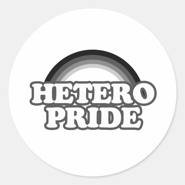 Heterosexuellt pride runt klistermärke (Framsida)
