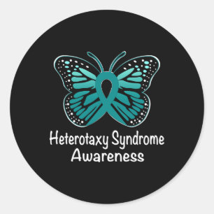 Heterotaxy Syndrome Awareness Warrior Support Teal Runt Klistermärke