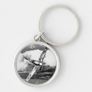 Hetlevrad person Keychain Rund Silverfärgad Nyckelring