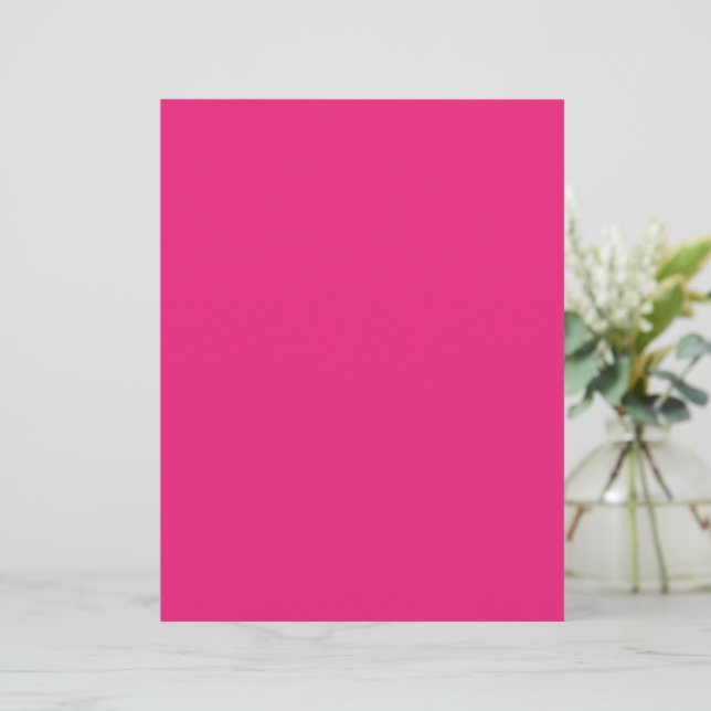 Hetrosa Rosa Bröllop | Djärv Enfärgad Inbjudan Brevhuvud (Stående Fram)