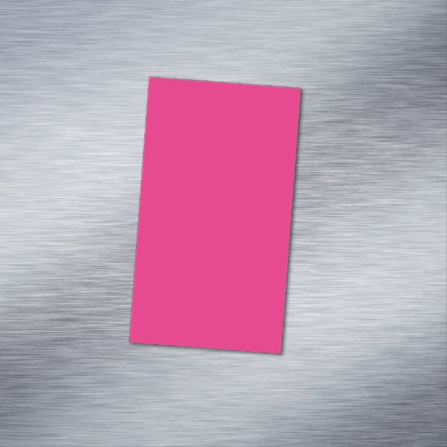 Hetrosa Rosa Bröllop | Djärv Enfärgad Inbjudan Magnetiska Visitkort (In Situ)