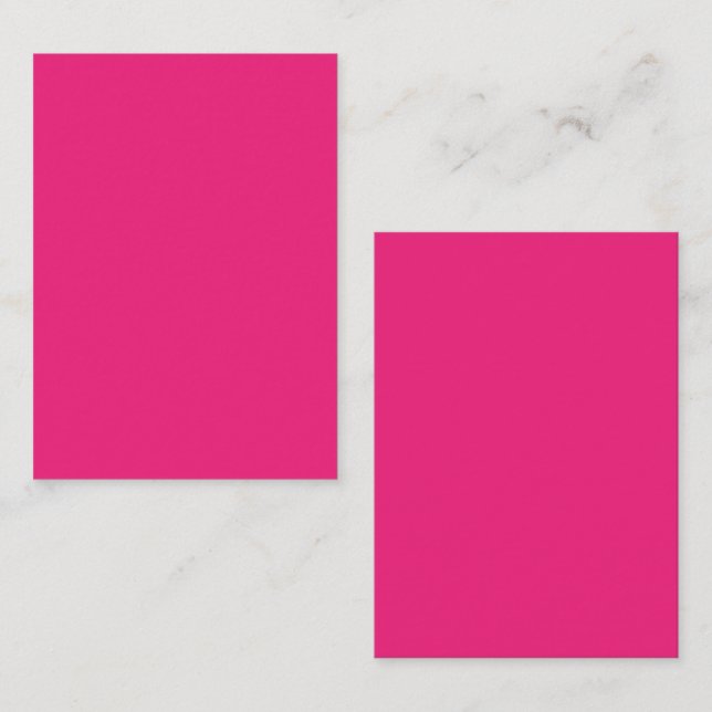 Hetrosa Rosa Bröllop | Djärvt Enfärgat Inbjudnings (Fram/baksida)