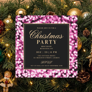 Hetrosa Rosa Jul Glam Ljussättning Högtidsfirande Inbjudningar